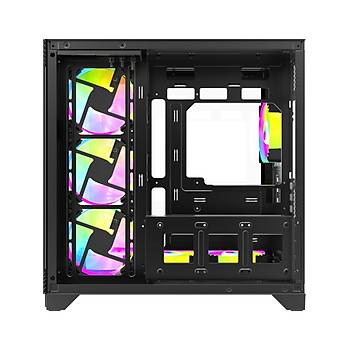 Strong Syrax 7x Fan 600w Rgb LED Atx Akvaryum Siyah Gaming Bilgisayar Kasas�