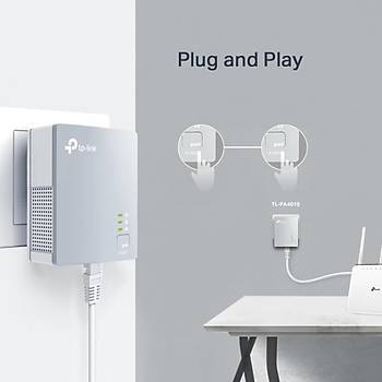 Tp-Link TL-PA4010KIT AV600 Nano Powerline Elektrik Hatt� �nternet Geni�letici Adapt�r ikili Kit