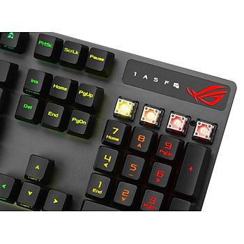 Asus Rog Strix Scope RX Aura Sync RGB Mekanik Oyuncu Klavye Trke Tu Dizilimi Cherry MX Red Switch Oyuncu Klavye