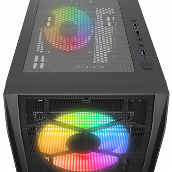 Rampage Hollow 650W 4x12cm ARGB Fan Temperli Cam Yan Panel ATX Gaming Kasa