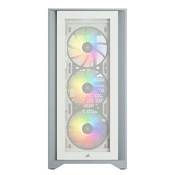 Corsair CC-9011205-WW Icue 4000X RGB Temperli Cam Yan Panel Mid Tower Bilgisayar Kasas� Beyaz