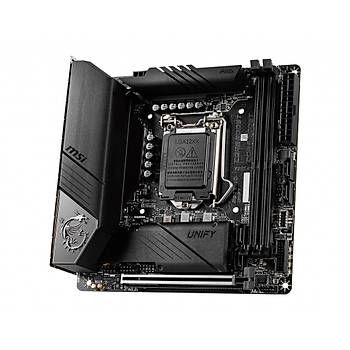 Msi Meg Z490I Unify Soket 1200 DDR4 4800 (OC) PCI-E Gen 4 M.2 USB3.2 1x 2.5G Lan Wifi 6 Mini ITX Anakart