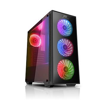Power Boost Elegance Serisi VK-G1007RGB USB3.0 Cam RGB Gaming Bilgisayar Kasas