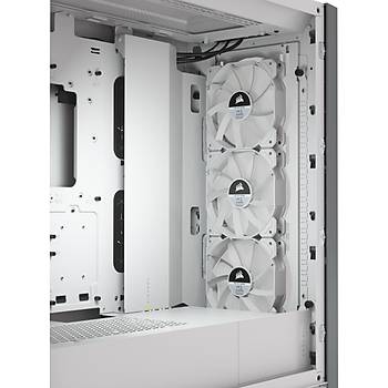 Corsair CC-9011213-WW Icue 5000X Tamperli Cam Yan Panel Mid Tower Bilgisayar Kasas Beyaz