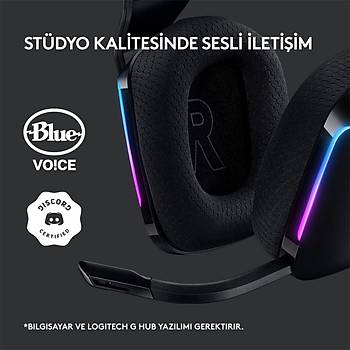 LOGITECH G G733 LIGHTSPEED KABLOSUZ RGB OYUNCU KULAKLII SYAH 981-000864
