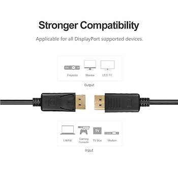 Unitek Displayport Kablo v1.2 4K 3m (Y-C609BK)