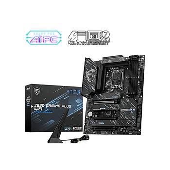 MSI Z890 Gaming Plus Wi-Fi Intel LGA1851 4xM.2 9200MHz DDR5 ATX Anakart