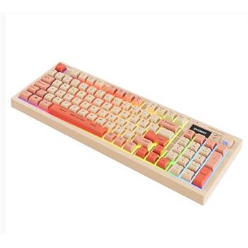 Everest KB-85 SILENT PRO Kablosuz Bej/Pembe/Turuncu Sessiz RGB Membrane Oyuncu Klavyesi