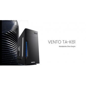 Vento TA-K61 Mid Tower Peak 350W Siyah ATX Kurumsal Kasa