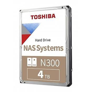 Toshiba N300 HDWG440UZSVA 4TB 7200Rpm 128MB SATA 3 NAS Harddisk