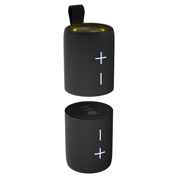 M�kado MD-51BT 20W Ta��nabilir AUX/BT/TF/TWS RGB I��kl� 1800mAh + 1800mAh IPX66 Su Ge�irmez M�knat�sl� Ayr�labilir 2 Par�a Siyah Bluetooth Speaker