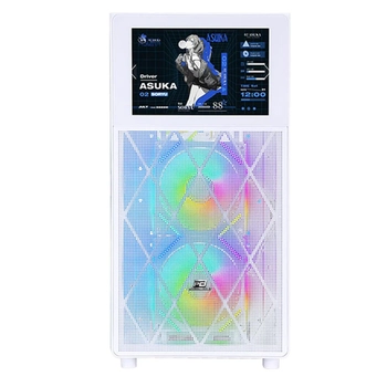 PowerBoost PB-P4367BW USB 3.0 ATX LCD Mesh ARGB Fan Beyaz Kasa