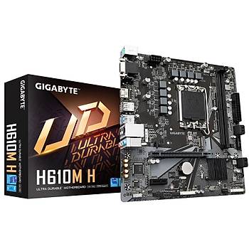 Gigabyte H610M-H DDR5 5600Mhz HDMI M.2 LGA1700P mATX Anakart