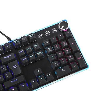 Dark Elite Force DK-AC-GK2000 Blue Switch RGB Aydnlatmal Kablolu Mekanik Oyuncu Klavye