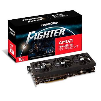 Powercolor Fighter RX 7800XT 16G-F/OC 16GB GDDR6 256Bit DX12 Gaming (Oyuncu) Ekran Kart�