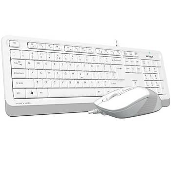 A4 Tech F1010 MM Klavye Mouse Set / Beyaz / USB