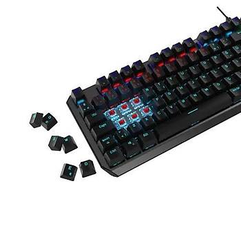 GamePower Overlord Mekanik K�rm�z� Switch T�rk�e Q 88 Tu� USB Gaming Klavye