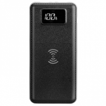 S-link IP-G10W 10.000mAh LCD G�stergeli Kablosuz Siyah Powerbank