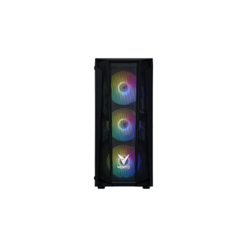Vento VG15FE-650W 80+ Siyah Temperli Cam RGB Mid Tower ATX Gaming Kasa