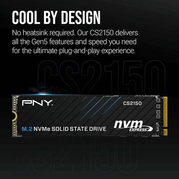 Pny CS2150 2TB  M280CS2150-2TB-TB 10200/8500 NVMe PCIe Gen5 M.2 SSD