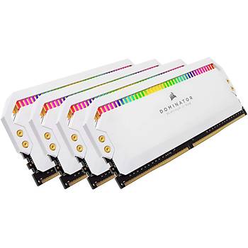 Corsair CMT32GX4M4K4000C19W 32GB (4X8GB) DDR4 4000MHz CL19 Dominator Platinum RGB Soðutuculu Beyaz DIMM Bellek Ram