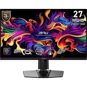 Msi MPG 271QR QD-OLED X50 26.5 in� 500Hz 0.03ms Adaptive Sync WQHD Gaming (Oyuncu) Monit�r
