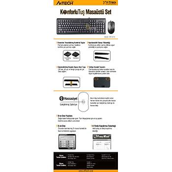 A4 Tech KR-9276 Q Usb Standart Klavye+Optik Mouse