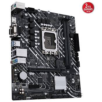 Asus Prime H610M-D D4 3200(OC) VGA HDMI DP M.2 mATX 1700p Anakart