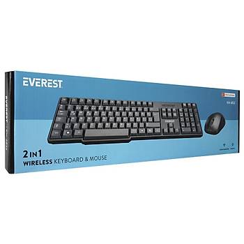 Everest KM-6852 Siyah Usb Kablosuz Q Klavye + Mouse Seti