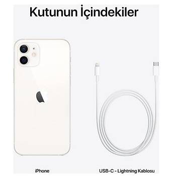 Apple Phone 12 128GB MGJC3TU/A Beyaz Akll Cep Telefon (DST)