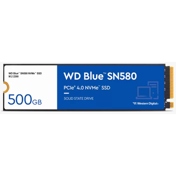 WD Blue SN580 WDS500G3B0E 500GB Gen4 4000/3600 MB/s NVMe M.2 SSD