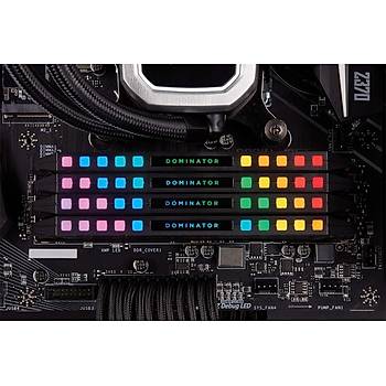 Corsair CMT32GX4M4C3600C18 32GB (4X8GB) DDR4 3600MHz CL18 Dominator Platinum RGB Soutuculu Siyah DIMM Bellek Ram
