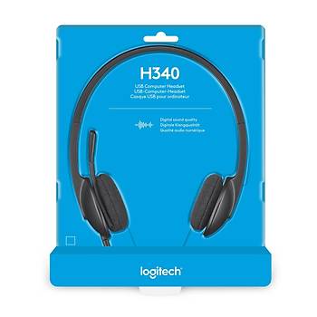 LOGITECH H340 USB G�R�LT� �NLEY�C� M�KROFONLU KABLOLU KULAKLIK-S�YAH A-00044 981-000475