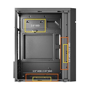 Frisby FC-2715B Fanl� 300W Micro ATX Bilgisayar Kasas�