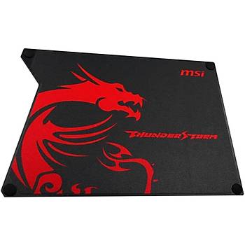 Msi GG Thunderstorm Alminyum Mousepad ift Tarafl Anotlanmis Alminyum Yzey Kaymaz Silikon Ayak 320x225x2mm Oyuncu Fare Altl