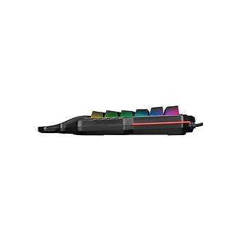 Rampage MIRACLE K1 Siyah USB Led Işıklı Q 35 Tuşlu Multimedya Mini Blue Switch Gaming Oyuncu Klavyesi