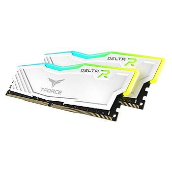 Team T-Force Delta RGB White 32GB (2x16GB) 3200MHz CL16 DDR4 Gaming Ram (TF4D432G3200HC16FDC01)