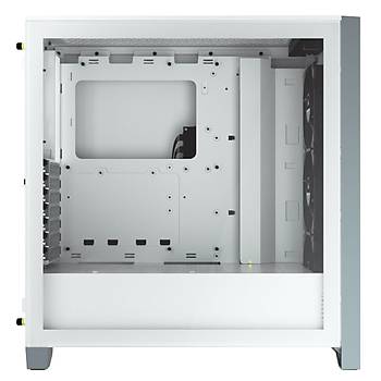 Corsair CC-9011205-WW Icue 4000X RGB Temperli Cam Yan Panel Mid Tower Bilgisayar Kasas� Beyaz