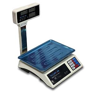 PLT POWER Market Kasap Manav Terazisi 40 Kg - 2 Gr Boyunlu �ift Ekran Ak�l� Terazi