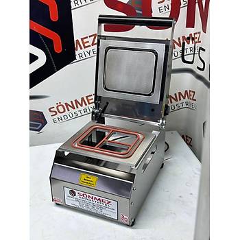 S�nmez Vakum 3 B�lme Yemek Catering Paketleme Makinesi Paslanmaz Model