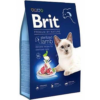 Brit Premium Kısırlaştırılmış Kuzu Etli Yetişkin Kedi Maması 8 KG