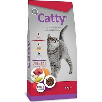 Catty Kuzu Etli ve Pirinli Yetikin Kedi Mamas 15 KG