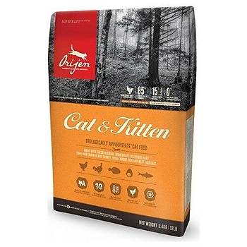 Orijen Cat & Kitten Tahlsz Yavru ve Yetikin Kedi Mamas 5.4 KG