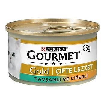 Purina Gourmet Gold ifte Lezzet Cier ve Tavan Etli Yetikin Kedi Konservesi 24 x 85 G