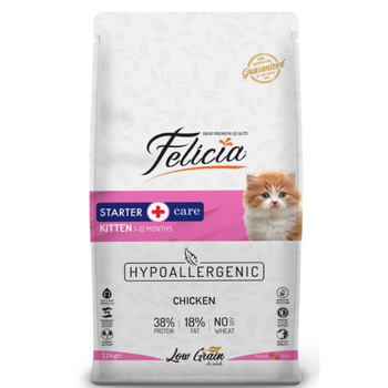 Felicia Kitten Tavuklu ve Hamsili Dk Tahll Yavru Kedi Mamas 12 KG
