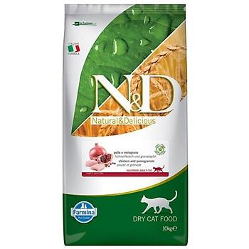 N&D Tahlsz Tavuklu ve Narl Ksrlatrlm Yetikin Kedi Mamas 10 KG