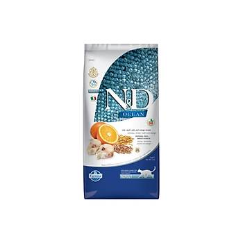 N&D Ocean Düşük Tahıllı Morina Balıklı ve Portakallı Yetişkin - 5 kg