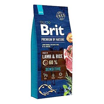 Brit Premium Sensitive Lamb Kuzu Etli Yetiþkin Köpek Mamasý 15 KG