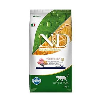 N&D Dk Tahll Kuzu Etli ve Yaban Mersinli Yetikin Kedi Mamas 10 KG