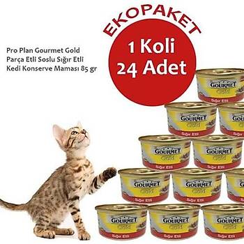 Gourmet Gold Para Sr Etli Kedi Konservesi 24'l